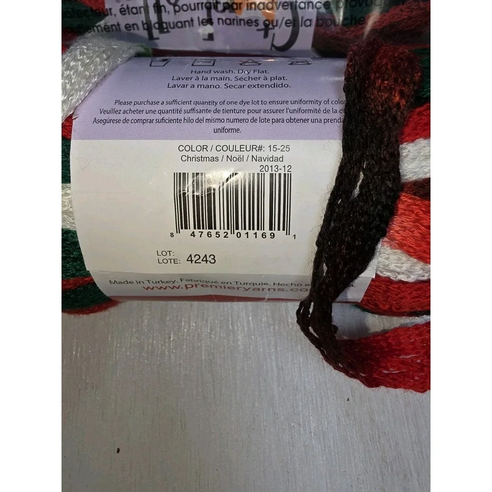 FOUR Premier Yarn Starbella Flash Ribbon Yarn Christmas Super Bulky 6